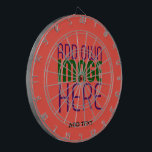 MODERN EDITABLE RED ORANGE IMAGE TEXT TEMPLATE DARTBOARD<br><div class="desc">THIS IS A DESIGN FITTING FOR CUSTOMERS.YOU CAN CHANGE, RESIZE OR ADD LOGO, PHOTO, TEXT AND COLOURS THE WAY YOU WANT.THANK YOU.</div>