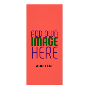 MODERN EDITABLE RED ORANGE IMAGE TEXT TEMPLATE RACK CARD