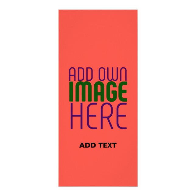 MODERN EDITABLE RED ORANGE IMAGE TEXT TEMPLATE RACK CARD (Front)