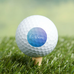 Modern Editable Script Writing Colourful Ombre Golf Balls