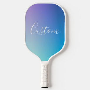 Modern Editable Script Writing Colourful Ombre Pickleball Paddle