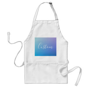Modern Editable Script Writing   Colourful Ombre Standard Apron