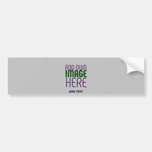 MODERN EDITABLE SIMPLE ASH IMAGE TEXT TEMPLATE BUMPER STICKER