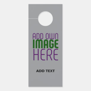 MODERN EDITABLE SIMPLE ASH IMAGE TEXT TEMPLATE DOOR HANGER