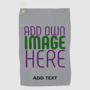 MODERN EDITABLE SIMPLE ASH IMAGE TEXT TEMPLATE GOLF TOWEL