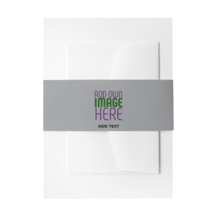 MODERN EDITABLE SIMPLE ASH IMAGE TEXT TEMPLATE INVITATION BELLY BAND