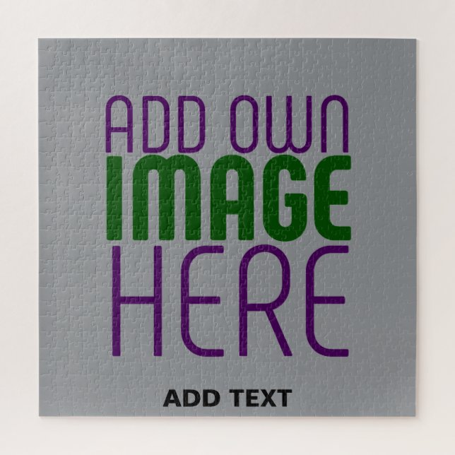 MODERN EDITABLE SIMPLE ASH IMAGE TEXT TEMPLATE JIGSAW PUZZLE (Vertical)
