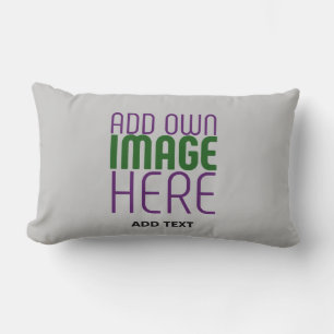 MODERN EDITABLE SIMPLE ASH IMAGE TEXT TEMPLATE LUMBAR CUSHION