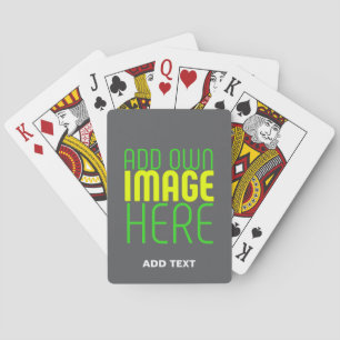 MODERN EDITABLE SIMPLE ASH IMAGE TEXT TEMPLATE PLAYING CARDS