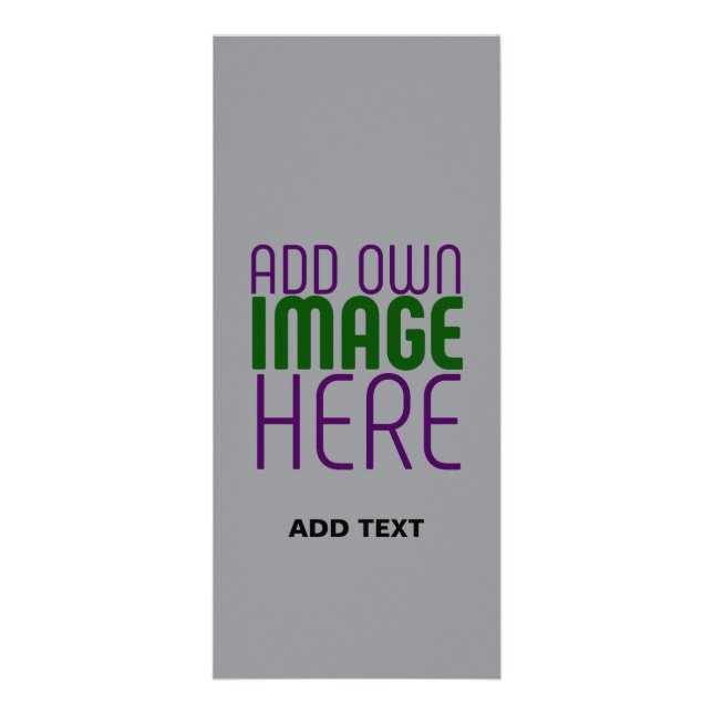 MODERN EDITABLE SIMPLE ASH IMAGE TEXT TEMPLATE RACK CARD (Front)