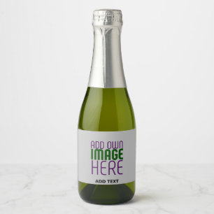 MODERN EDITABLE SIMPLE ASH IMAGE TEXT TEMPLATE SPARKLING WINE LABEL