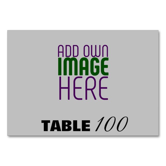 MODERN EDITABLE SIMPLE ASH IMAGE TEXT TEMPLATE TABLE NUMBER (Front)