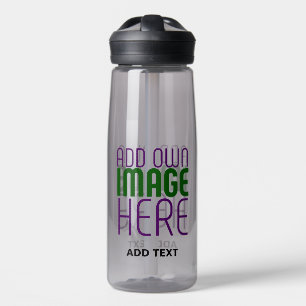 MODERN EDITABLE SIMPLE ASH IMAGE TEXT TEMPLATE WATER BOTTLE