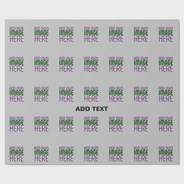 MODERN EDITABLE SIMPLE ASH IMAGE TEXT TEMPLATE WRAPPING PAPER (Flat)