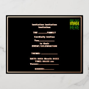 MODERN EDITABLE SIMPLE BLACK IMAGE TEXT TEMPLATE