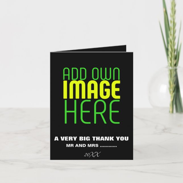 MODERN EDITABLE SIMPLE BLACK IMAGE TEXT TEMPLATE (Front)