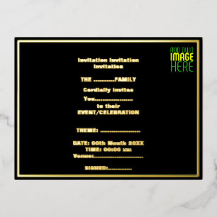 MODERN EDITABLE SIMPLE BLACK IMAGE TEXT TEMPLATE