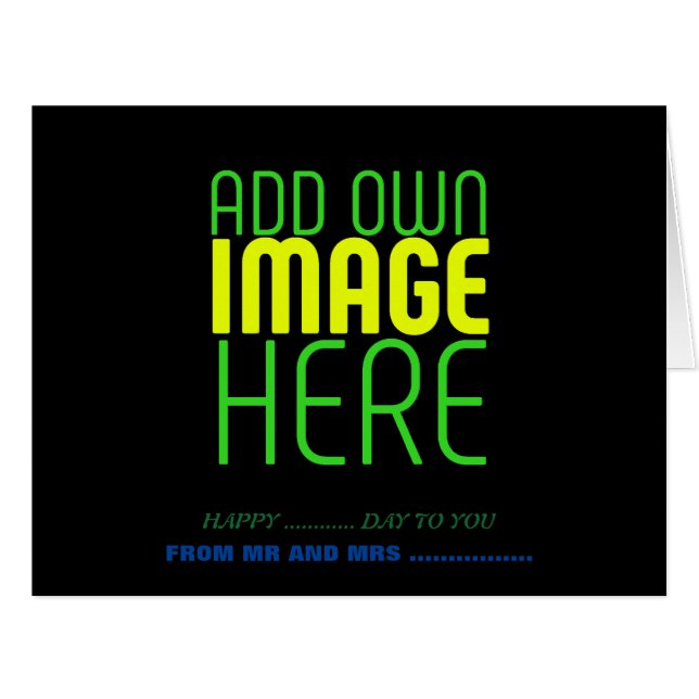 MODERN EDITABLE SIMPLE BLACK IMAGE TEXT TEMPLATE (Front Horizontal)