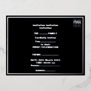 MODERN EDITABLE SIMPLE BLACK IMAGE TEXT TEMPLATE