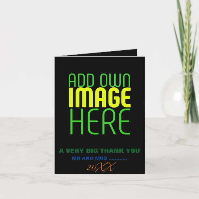 MODERN EDITABLE SIMPLE BLACK IMAGE TEXT TEMPLATE (Front)
