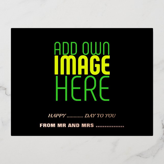 MODERN EDITABLE SIMPLE BLACK IMAGE TEXT TEMPLATE (Front)