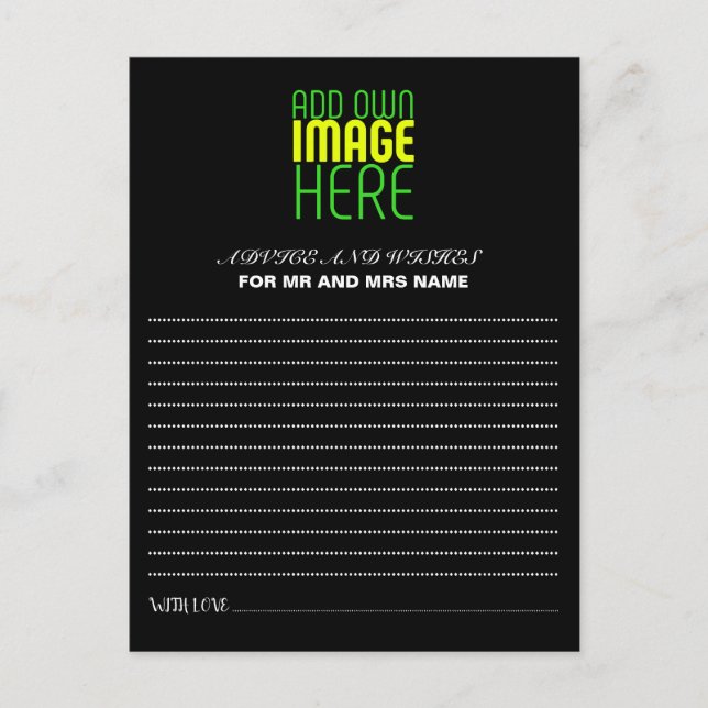 MODERN EDITABLE SIMPLE BLACK IMAGE TEXT TEMPLATE (Front)