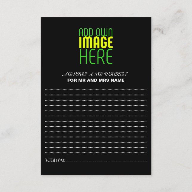 MODERN EDITABLE SIMPLE BLACK IMAGE TEXT TEMPLATE (Front)