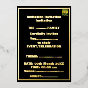 MODERN EDITABLE SIMPLE BLACK IMAGE TEXT TEMPLATE