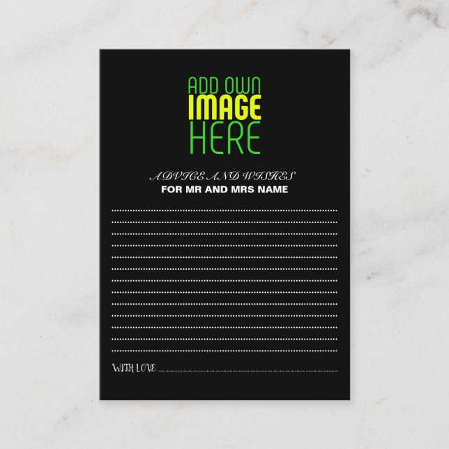 MODERN EDITABLE SIMPLE BLACK IMAGE TEXT TEMPLATE (Front)