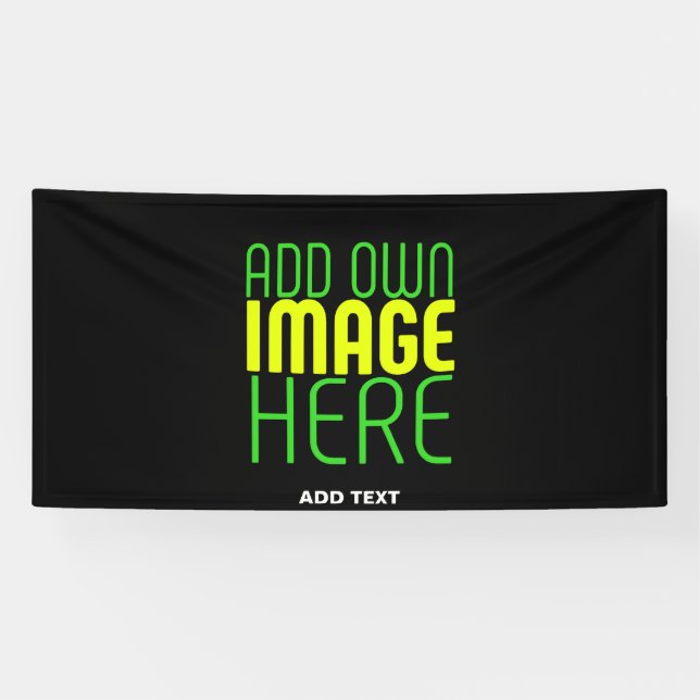 MODERN EDITABLE SIMPLE BLACK IMAGE TEXT TEMPLATE BANNER (Horizontal)