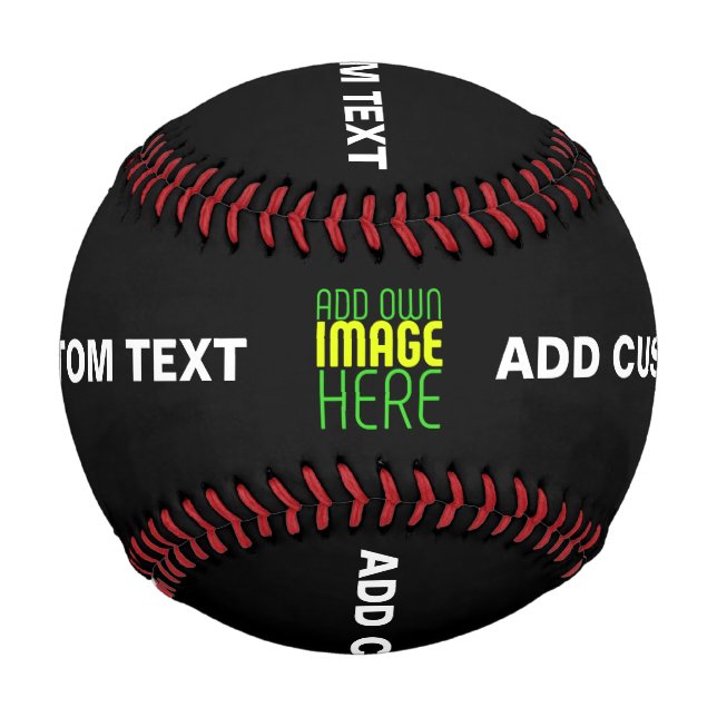 MODERN EDITABLE SIMPLE BLACK IMAGE TEXT TEMPLATE BASEBALL (Front)