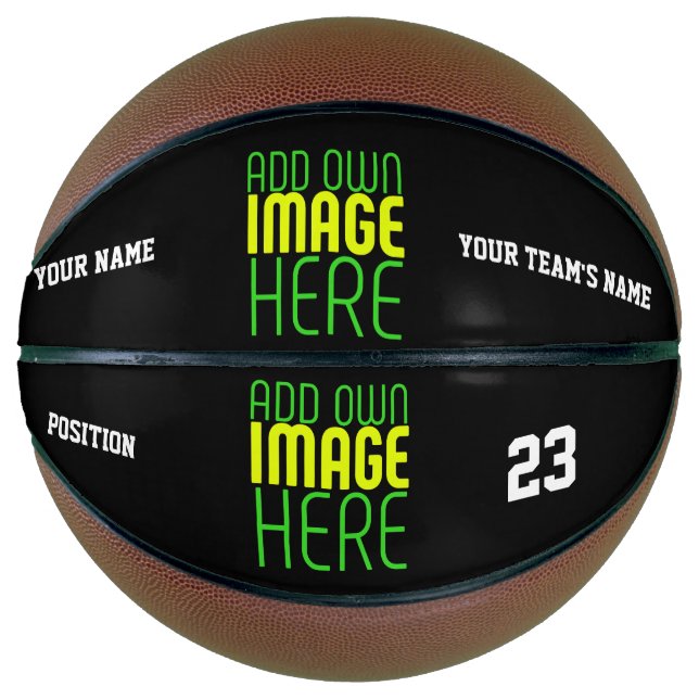 MODERN EDITABLE SIMPLE BLACK IMAGE TEXT TEMPLATE BASKETBALL (Front)