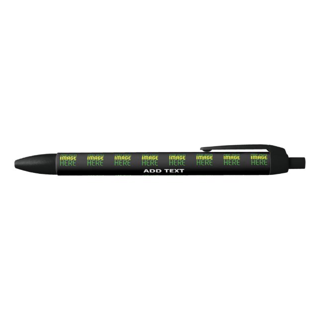 MODERN EDITABLE SIMPLE BLACK IMAGE TEXT TEMPLATE BLUE INK PEN (Top)
