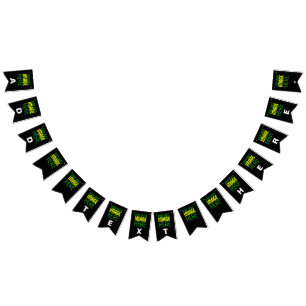 MODERN EDITABLE SIMPLE BLACK IMAGE TEXT TEMPLATE BUNTING 