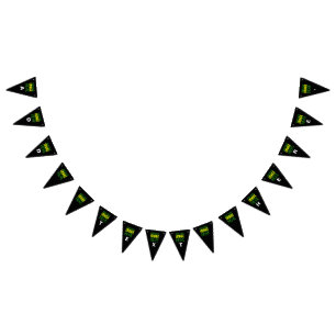 MODERN EDITABLE SIMPLE BLACK IMAGE TEXT TEMPLATE BUNTING