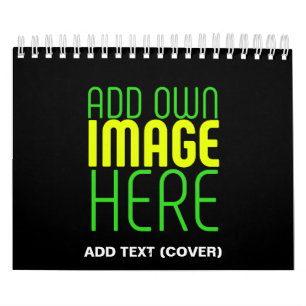 MODERN EDITABLE SIMPLE BLACK IMAGE TEXT TEMPLATE CALENDAR