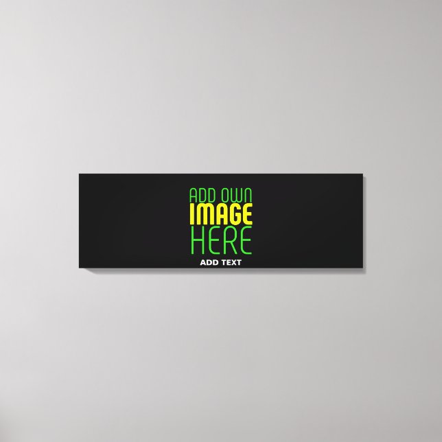 MODERN EDITABLE SIMPLE BLACK IMAGE TEXT TEMPLATE CANVAS PRINT (Front)