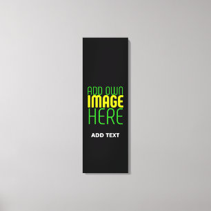 MODERN EDITABLE SIMPLE BLACK IMAGE TEXT TEMPLATE CANVAS PRINT