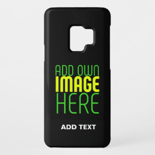 MODERN EDITABLE SIMPLE BLACK IMAGE TEXT TEMPLATE Case-Mate SAMSUNG GALAXY S9 CASE
