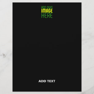 MODERN EDITABLE SIMPLE BLACK IMAGE TEXT TEMPLATE CUSTOM LETTERHEAD