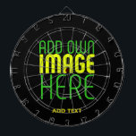 MODERN EDITABLE SIMPLE BLACK IMAGE TEXT TEMPLATE DARTBOARD<br><div class="desc">THIS IS A DESIGN FITTING FOR CUSTOMERS.YOU CAN CHANGE, RESIZE OR ADD LOGO, PHOTO, TEXT AND COLOURS THE WAY YOU WANT.THANK YOU.</div>