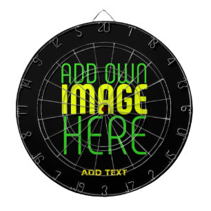 MODERN EDITABLE SIMPLE BLACK IMAGE TEXT TEMPLATE DARTBOARD
