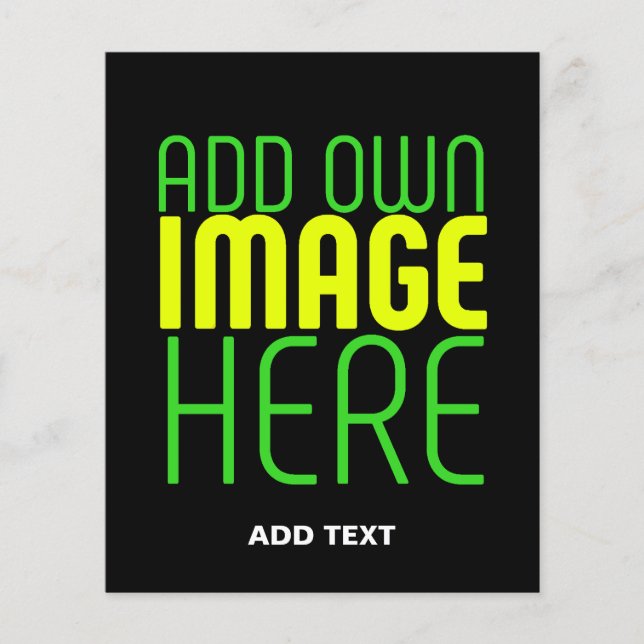 MODERN EDITABLE SIMPLE BLACK IMAGE TEXT TEMPLATE FLYER (Front)