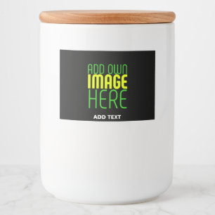 MODERN EDITABLE SIMPLE BLACK IMAGE TEXT TEMPLATE FOOD LABEL