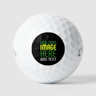 MODERN EDITABLE SIMPLE BLACK IMAGE TEXT TEMPLATE GOLF BALLS