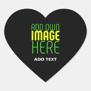 MODERN EDITABLE SIMPLE BLACK IMAGE TEXT TEMPLATE HEART STICKER