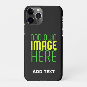 MODERN EDITABLE SIMPLE BLACK IMAGE TEXT TEMPLATE iPhone 11Pro CASE