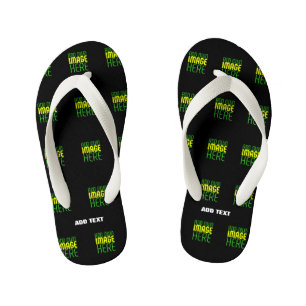 MODERN EDITABLE SIMPLE BLACK IMAGE TEXT TEMPLATE KID'S THONGS