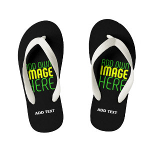 MODERN EDITABLE SIMPLE BLACK IMAGE TEXT TEMPLATE KID'S THONGS