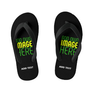 MODERN EDITABLE SIMPLE BLACK IMAGE TEXT TEMPLATE KID'S THONGS